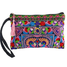 Load image into Gallery viewer, BOHO Women's bags Embroidery canvas wallet clutch purse for women Wristlets bag Retro Cell phone bags
