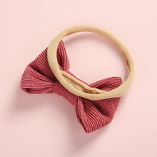 Load image into Gallery viewer, Baby Headband Bow Headbands For Girl Corduroy Head Band Thin Nylon Hairband Newborn Kids Hair Accessories Bow For Kids