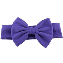 Load image into Gallery viewer, Cotton Elastic Newborn Baby Girls Solid Color Headband Bowknot Hair Band Children Infant Headband Bow for kids
