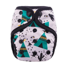 Load image into Gallery viewer, Newborn Pocket Diaper Cloth Diapers Bamboo Charcoal Inner Waterproof PUL Outer Double Gussets Nappies for Baby