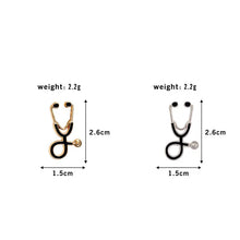 Load image into Gallery viewer, Doctors Nurses Mini Stethoscope Brooches Pins Jackets Coat Lapel Pin Bag Button Collar Badges Gifts Medical Jewelry