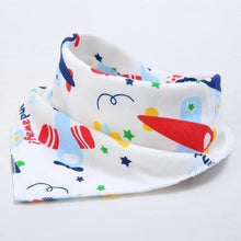 Load image into Gallery viewer, Cute Breathable Bibs Baby Feeding Cartoon Printing Super Absorbent Triangle Scarf Bib Cotton For Newborn Infant Girls And Boys