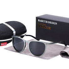 Load image into Gallery viewer, Retro Aluminum Magnesium Men Sunglasses Polarized Vintage Round Sunglasses for Men and Women Eyewear Accessories Oculos de sol Luxury Glasses High Quality metal frame WIth UV400 Protection