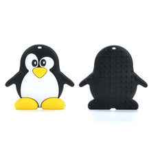 Load image into Gallery viewer, Baby Teethers Cartoon Animal Baby Teething Toy Penguin Silicone Teether Unicorn Pendant Raccoon Accessories