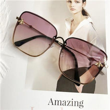 Load image into Gallery viewer, Popular brand Oversize Square Sunglasses For Women and Ladies Luxury Driving Superstar Designer Sunglasses With Shades and Gradient Glasses With UV400 Protection
