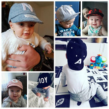 Load image into Gallery viewer, Cotton Baby Adjustable Letter Baseball Caps For Boys & Girl Hats Children Snapback Hip-Hop Sun Hat In Modern Style
