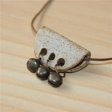 Load image into Gallery viewer, Miredo jewelry wholesale simple ceramic necklaces women's coin wood collar stone boho necklace pendant free shipping #BY264