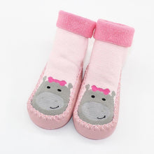 Load image into Gallery viewer, Baby Warm Stretchy Booties Sock With Rubber Soles For Newborn Baby Girl And Boy Socks Slipper