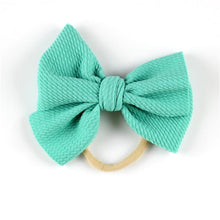 Load image into Gallery viewer, Modern New Headband with Messy Bow Baby Girls Hairbows Infant Solid Large Bow Turban Headwrap Newborn Bow For Girls