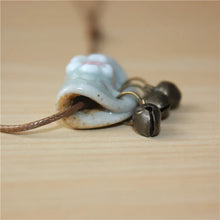 Load image into Gallery viewer, Miredo jewelry wholesale simple ceramic necklaces women's coin wood collar stone boho necklace pendant free shipping #BY264