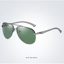 Load image into Gallery viewer, Luxury Aluminium Magnesium Men's Sports Driving Polarized Sunglasses With Stanless Steel Frame Ultra Light Men Glasses In Aviation Pilot Style With UV400 Protection