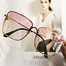Load image into Gallery viewer, Popular brand Oversize Square Sunglasses For Women and Ladies Luxury Driving Superstar Designer Sunglasses With Shades and Gradient Glasses With UV400 Protection