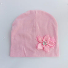 Load image into Gallery viewer, Modern Elegant Baby Girl Hat Cap With Bow and Dots Cotton Flower Beanie for Girls Butterfly Knot