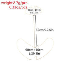 Load image into Gallery viewer, New Hot Women's Sexy Shiny Rhinestone Body Chains Ladies Copper Alloy Chest Chain Bikini Body Jewelry Necklace XR736