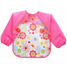 Load image into Gallery viewer, Waterproof Long Sleeve Girl Bibs Kids Burp Cloth Feeding Bib with Pocket Bib For Kids