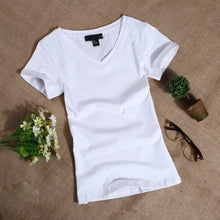 Load image into Gallery viewer, MRMT 2023 Women's T Shirt Women Short Sleeved Slim Solid Color Simple Pure Tee Womens T-Shirt For Female Women T shirts