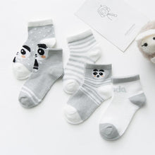 Load image into Gallery viewer, 5 Pairs Cute Summer Breathable Mesh Cotton Infant Baby Socks For Newborn Boys And Girls