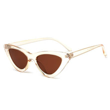 Load image into Gallery viewer, Elegant Cute Retro Cat Eye Sunglasses For Women With Small Black White Triangle Vintage Ladies Sunglasses and UV400 Protection