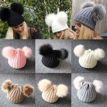 Load image into Gallery viewer, Newborn Baby Kids Girls Winter Warm Knit Hat Ball Beanie Cap Design