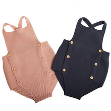 Load image into Gallery viewer, Baby Girl Knitted Clothes Rompers Jumpsuit Cotton Infant Baby Girl Romper In Retro Style For Girls