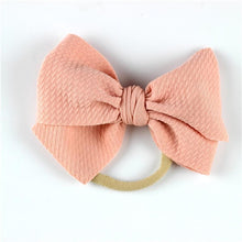 Load image into Gallery viewer, Modern New Headband with Messy Bow Baby Girls Hairbows Infant Solid Large Bow Turban Headwrap Newborn Bow For Girls