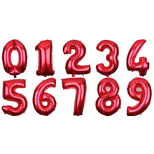 Load image into Gallery viewer, Big 32 Inch Number Foil Balloons Gold Silver Blue Digital Globos For Wedding Birthday Party Decoration In NEW Luxury Style