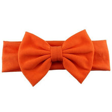 Load image into Gallery viewer, Cotton Elastic Newborn Baby Girls Solid Color Headband Bowknot Hair Band Children Infant Headband Bow for kids
