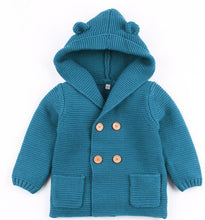 Load image into Gallery viewer, Winter Fashionable Sweaters For Baby Cardigans Autumn Hooded Newborn Knitted Jackets Cartoon Bear Children Long Sleeve Clothing