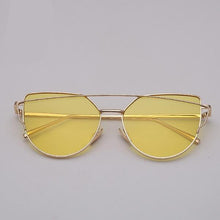 Load image into Gallery viewer, NEW Stevvex Designer Cat eye Sunglasses For Women and Ladies in Vintage Metal Reflective Glasse Mirror Retro Oculos De Sol Gafas Style With UV 400 Protection