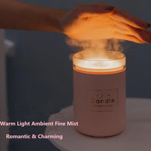 Load image into Gallery viewer, 280ML Ultrasonic Air Humidifier Candle Romantic Soft Light USB Essential Oil Diffuser Car Aroma Mist Maker
