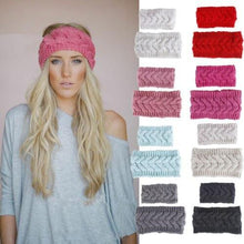 Load image into Gallery viewer, HandmadeKnit Wool Hairband for Mother & Daughter Headband Knit Flower Hairband Ear Warmer Headwrap