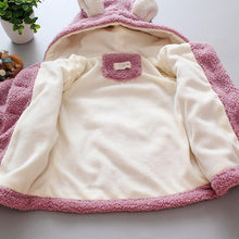 Load image into Gallery viewer, Baby Girls Winter Coats Newborn Baby Thick Velvet Outerwear For Toddler Hoodies For Girls With Heart Print Design For Girls And Babies