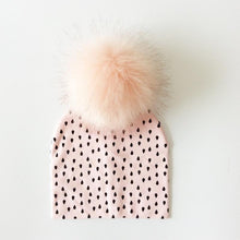 Load image into Gallery viewer, Luxury Modern Baby Hat Cotton Printing Hat With Pompon For Girls Autumn Winter Boys Caps Children Bonnet For Kids
