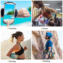 Load image into Gallery viewer, Black Universal Wristband Phone 4"-6.5" inch Sports Armband For Cycling Gym Workout Arm Band Mobile Phones Holder