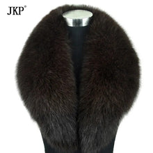 Load image into Gallery viewer, Winter Women's Real Fox Fur Collar Fox Fur Cap Fur Collar 80-100cm Collar Soft Fur Scarf Neck Warmer