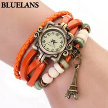 Load image into Gallery viewer, 2018 New Beautiful Girl Lady Hot Vintage Women's Eiffel Tower Quartz Leather Bracelet Wrist Watch 1GOR 6T45 C2K5W