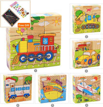 Load image into Gallery viewer, 1Set Nine Blocks Six-sided 3D Wooden Cube Puzzle Toys For Children Kids Educational Toys Funny Games
