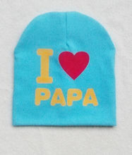 Load image into Gallery viewer, Modern Popular Baby Knitted Warm Cotton Beanie Hat cap For Toddler Baby Kids Cap for Girls & Boys I love Mama Prints Baby Hat Design