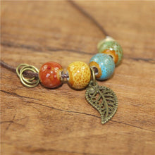 Load image into Gallery viewer, Miredo jewelry wholesale simple ceramic necklaces women's coin wood collar stone boho necklace pendant free shipping #1460