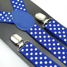 Load image into Gallery viewer, Women'S Men Unisex Shirt Suspenders For Trousers 2.5cm Fashion Polka Dot Pants Holder Y-back Elastic Shoulder Straps Wedding Top