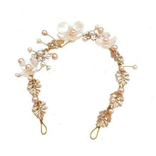 Load image into Gallery viewer, Handamde Lucury Hair Accessories For Girls Kids Flower Crown Adjustable Flower Headband Pearls Head Wreath For Girls