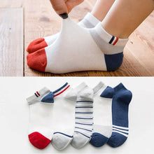 Load image into Gallery viewer, 5 Pairs Kids Socks Striped Sock for Children Fashion Sports Elastic Socks Spring Autumn Summer Breathable Soft Socks For Kids