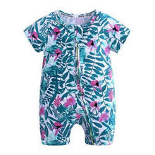 Load image into Gallery viewer, Summer Newborn Fashion Boy and Girls Printed Flower Short-sleeved Romper / jumpsuit For Kids