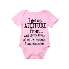 Load image into Gallery viewer, Newborn Baby Girls Cotton Romper Short Sleeve Print Letter Jumpsuit Clothes Outfit With Message For Girls