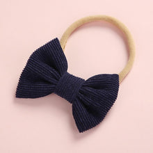 Load image into Gallery viewer, Baby Headband Bow Headbands For Girl Corduroy Head Band Thin Nylon Hairband Newborn Kids Hair Accessories Bow For Kids
