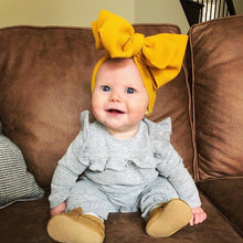 Load image into Gallery viewer, Adjustable Big Bow Headwrap Top Knot Headbands Over Sized Bow Hair Turban for Newborn Girl