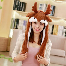 Load image into Gallery viewer, Modern Elegant Winter Interesting Girls Animals Ear Moving Jumping Hats Children and Adults Women Warm Rabbit Winter Caps In Modern Design