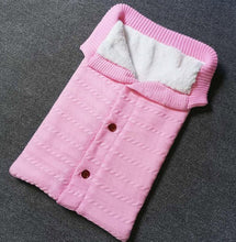 Load image into Gallery viewer, Handmade Wool Warm Baby Blanket Soft Baby Sleeping Bag Cotton Knitting Envelope Newborn Swadding Wrap Stroller blankets Gift for Shower