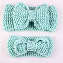 Load image into Gallery viewer, Handamde Mom and Daughter Elasticity Headband Solid Knitted Bowknot Hairband Hair Accessories For Mom and Baby
