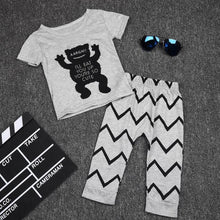 Load image into Gallery viewer, Modern Printed Baby Boy Clothes Sets T-shirt+ Pants Cartoon Printed Clothing Set For Boys In Elegant Design